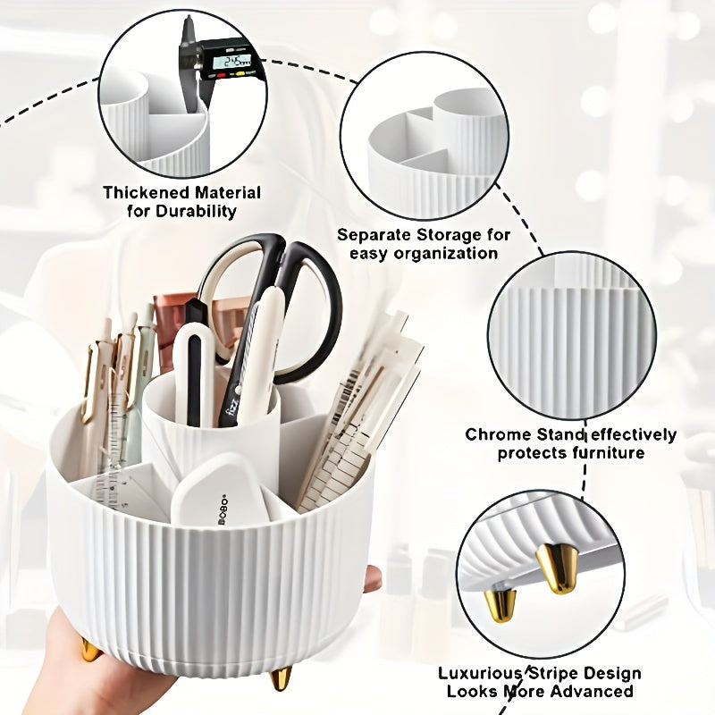 Nutshell 360 degree rotating makeup organizer with thickened material and separate storage compartments