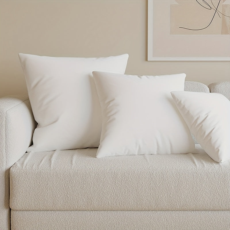 4pcs Throw Pillow Core in White for Comfortable Home Decor and Easy Cushion Replacement