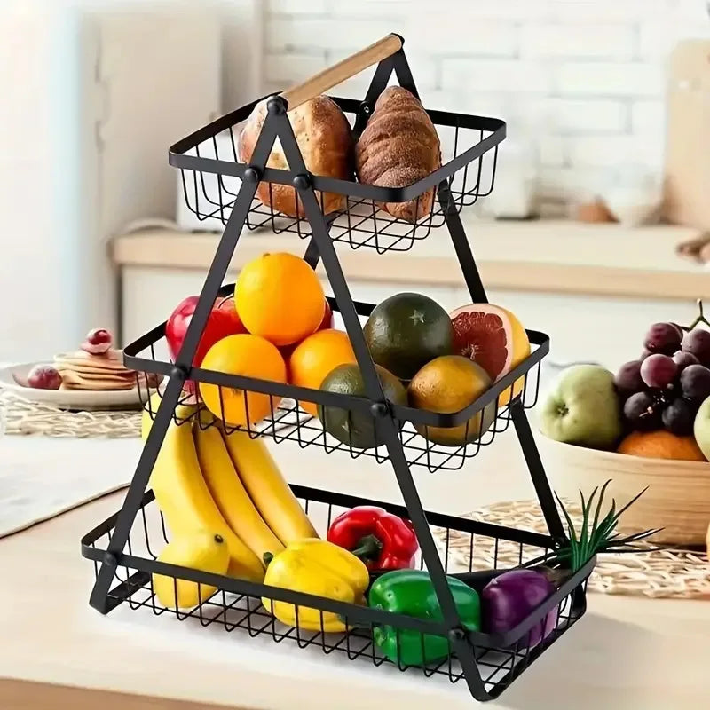 Metal Fruit Basket Organiser - Stylish Storage