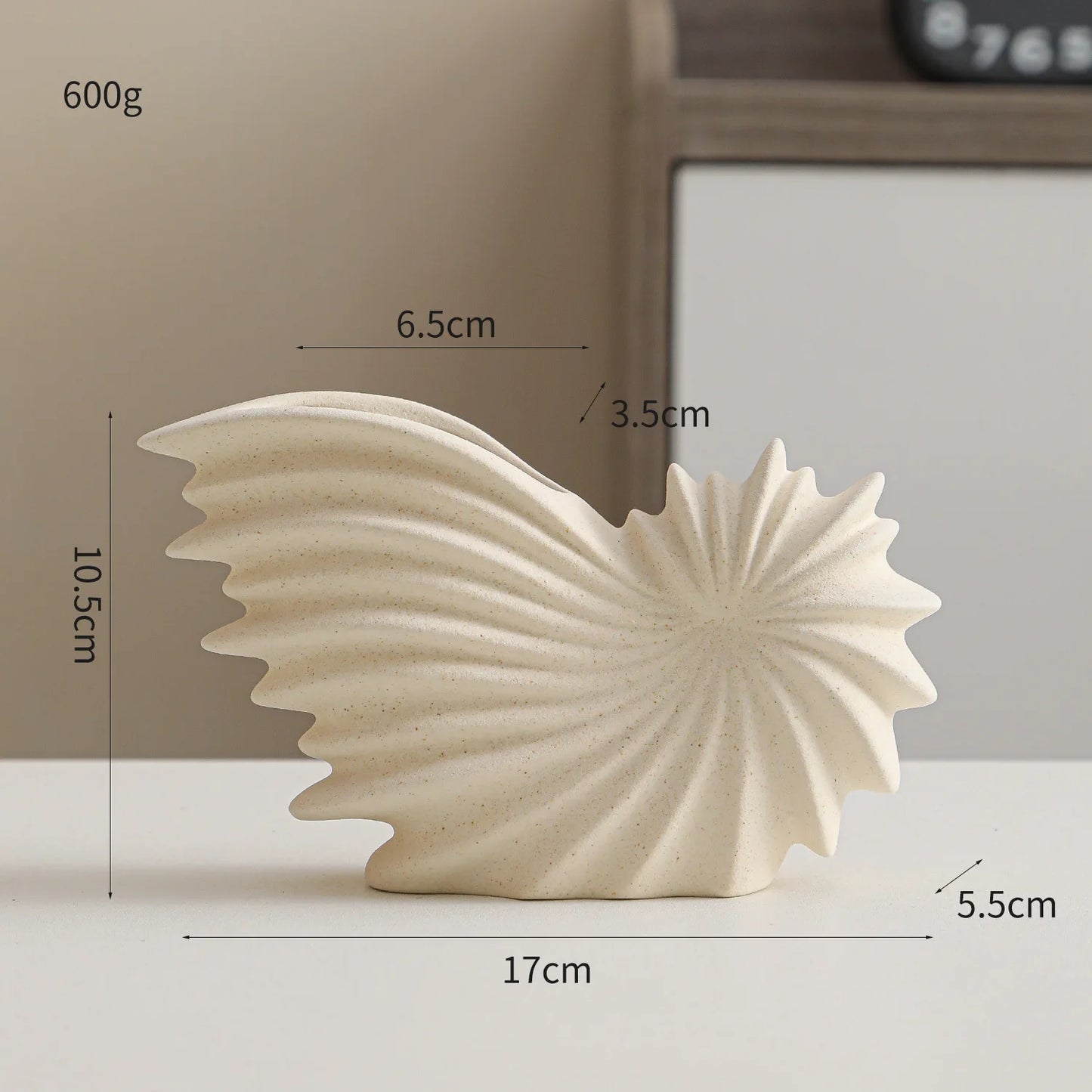 Nutshell Ceramic Conch Design Vase - Elegant Nordic Home Decor