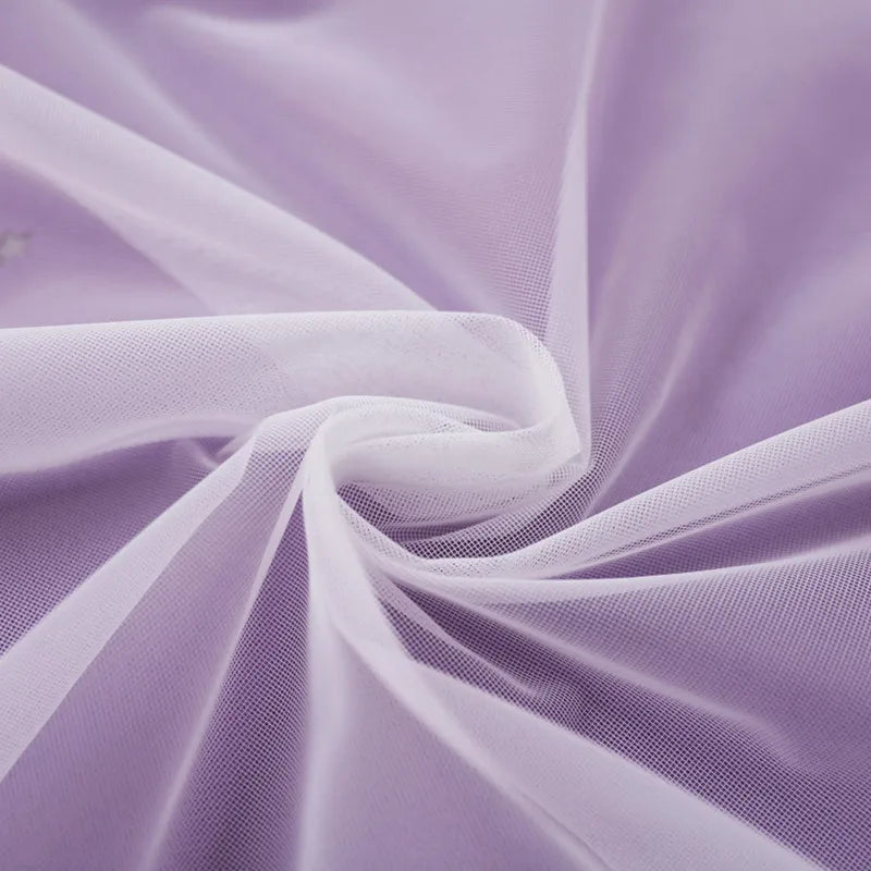 Double Layer Sheer Star Curtains - Blackout