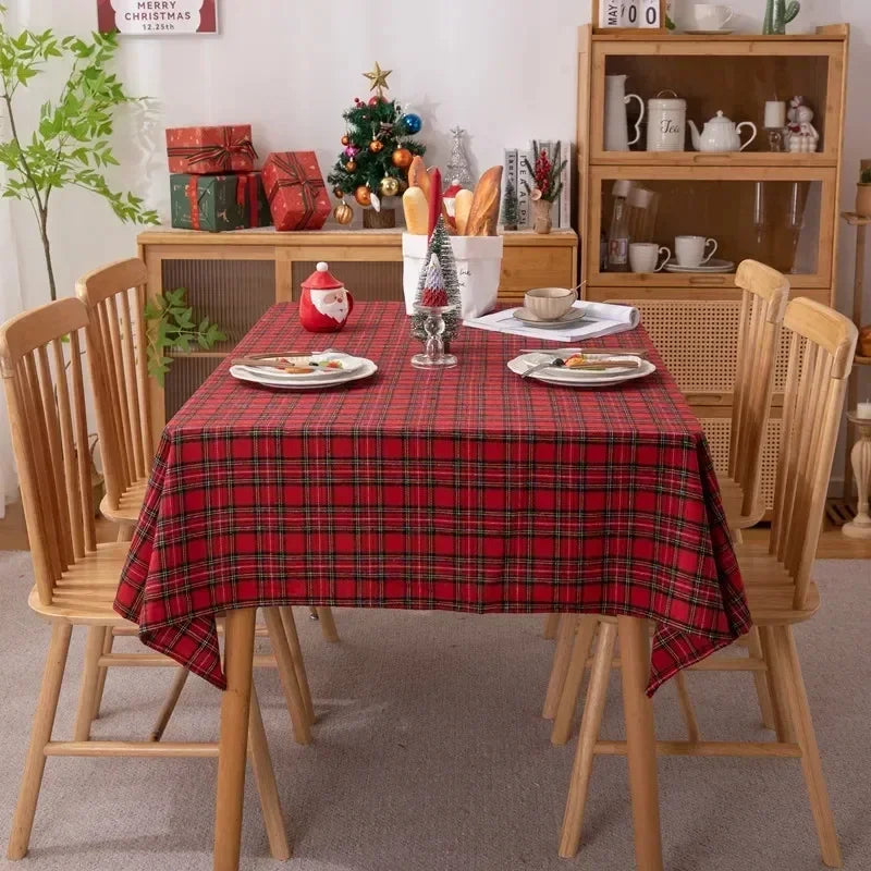 Christmas Plaid Tablecloth for Festive Decor