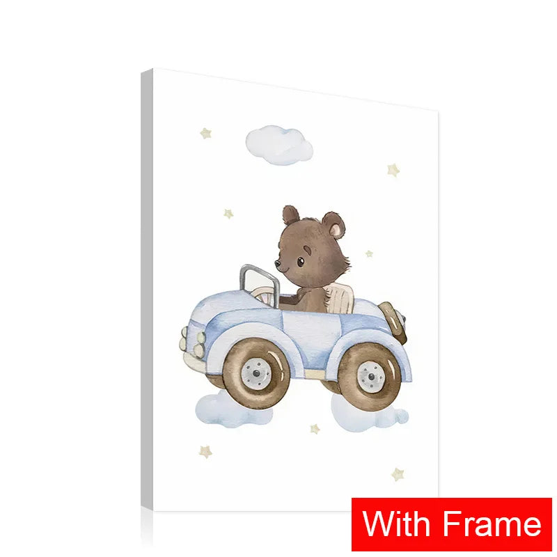 Nutshell Nursery Wall Art for Boys - Cute Animal Prints