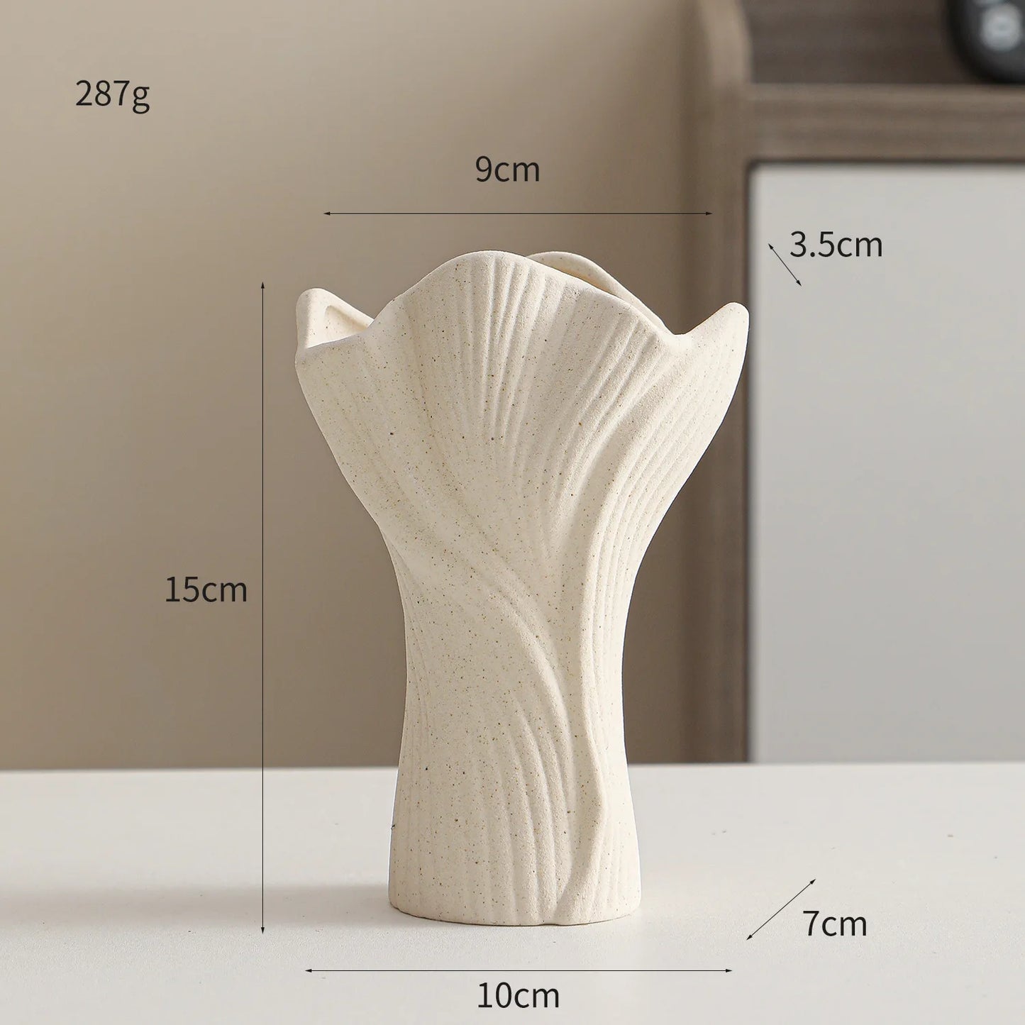 Nutshell Ceramic Conch Design Vase - Elegant Nordic Home Decor