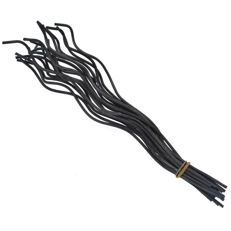 Nutshell aromatherapy wavy reed diffuser sticks bundle in black for home fragrance