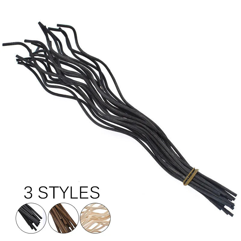 Nutshell aromatherapy wavy reed diffuser sticks in black with three style color options