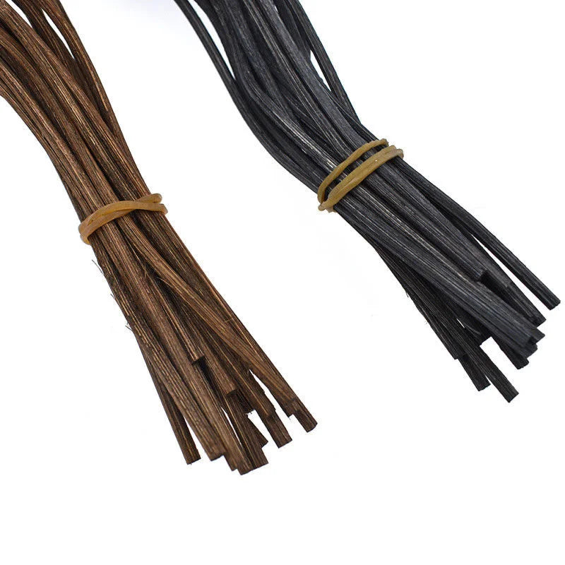 Nutshell aromatherapy wavy reed diffuser sticks in brown and black bundles for home fragrance