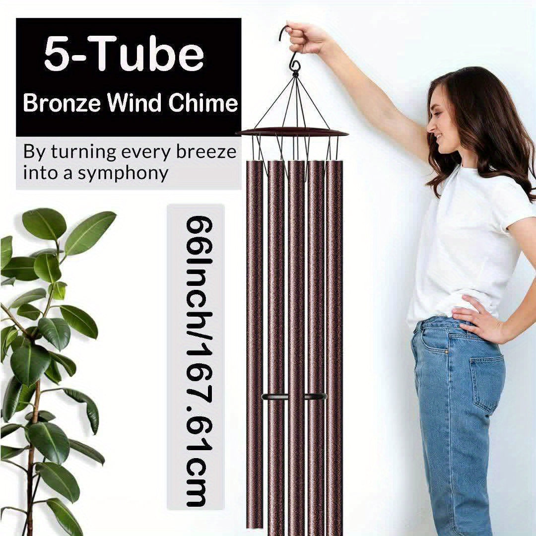 Extra large aluminium chimes outdoor with bronze finish, perfect for creating soothing melodies in your garden