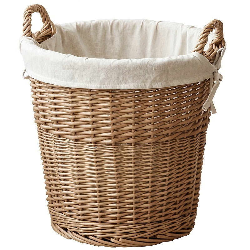 Nutshell Handmade Woven Basket with a Fabric Insert for organizing and decoration