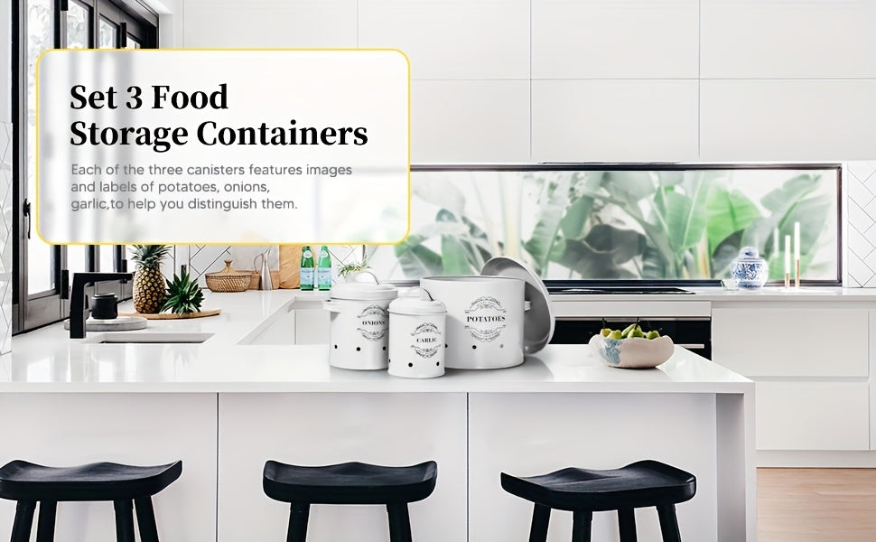 Nutshell Set of 3 Food Storage Containers for homeware food storage solutions in a modern kitchen