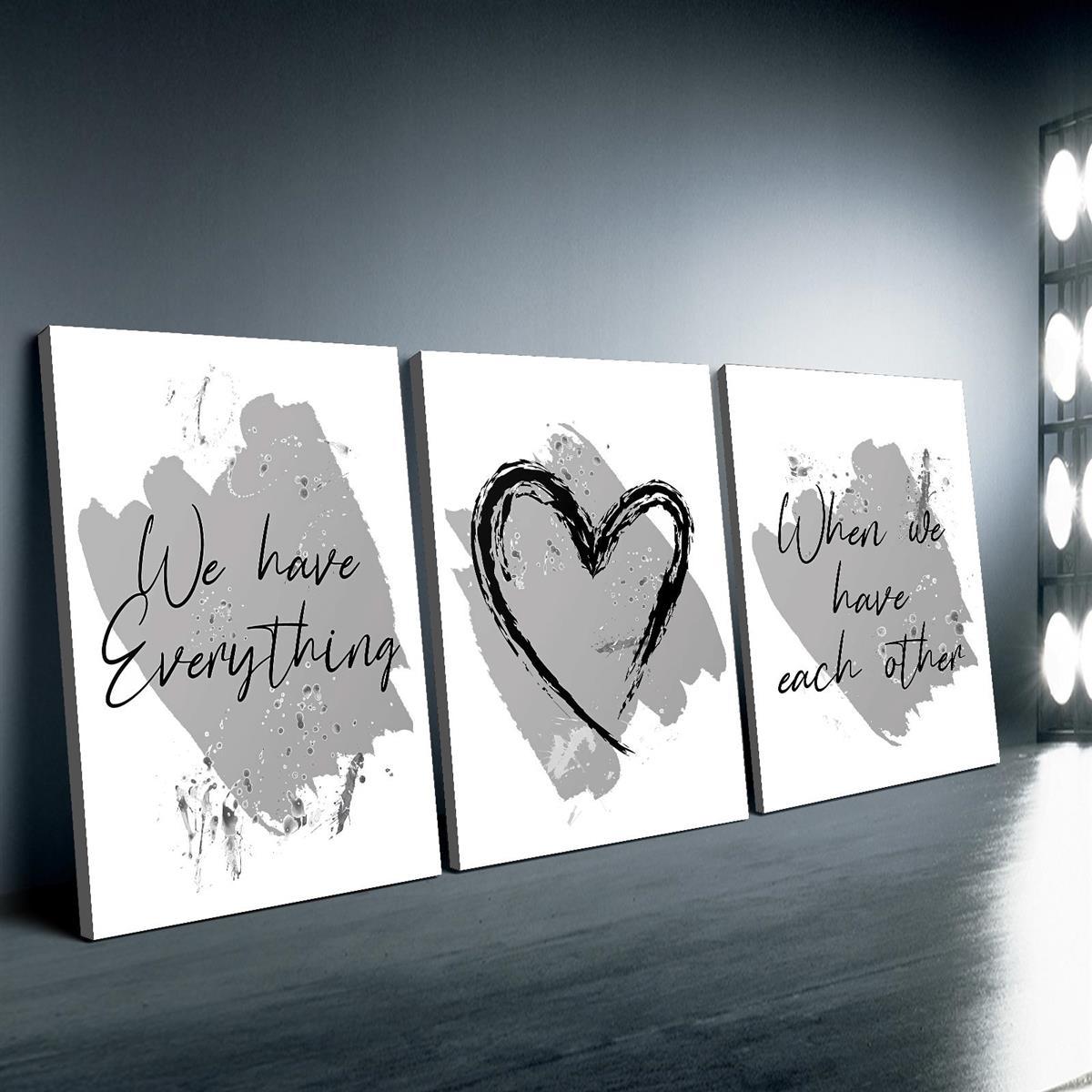 Set of three inspirational quote posters featuring motivational phrases and artistic designs