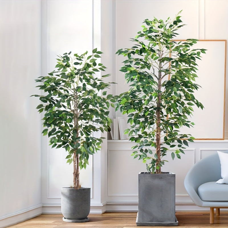Luxury faux Ficus bonsai tree in decorative pot, ideal for home decor and easy maintenance
