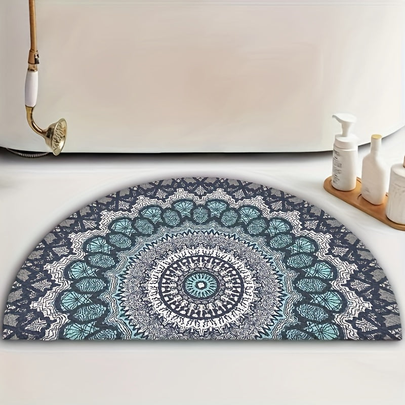 Nutshell mandala bath mats in a decorative design for stylish bathroom décor