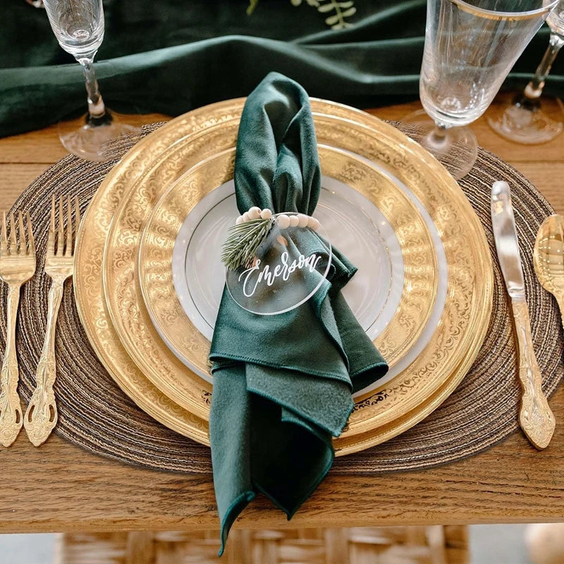 Elegant table setting featuring Oval Braided Placemats with decorative plates and napkins
