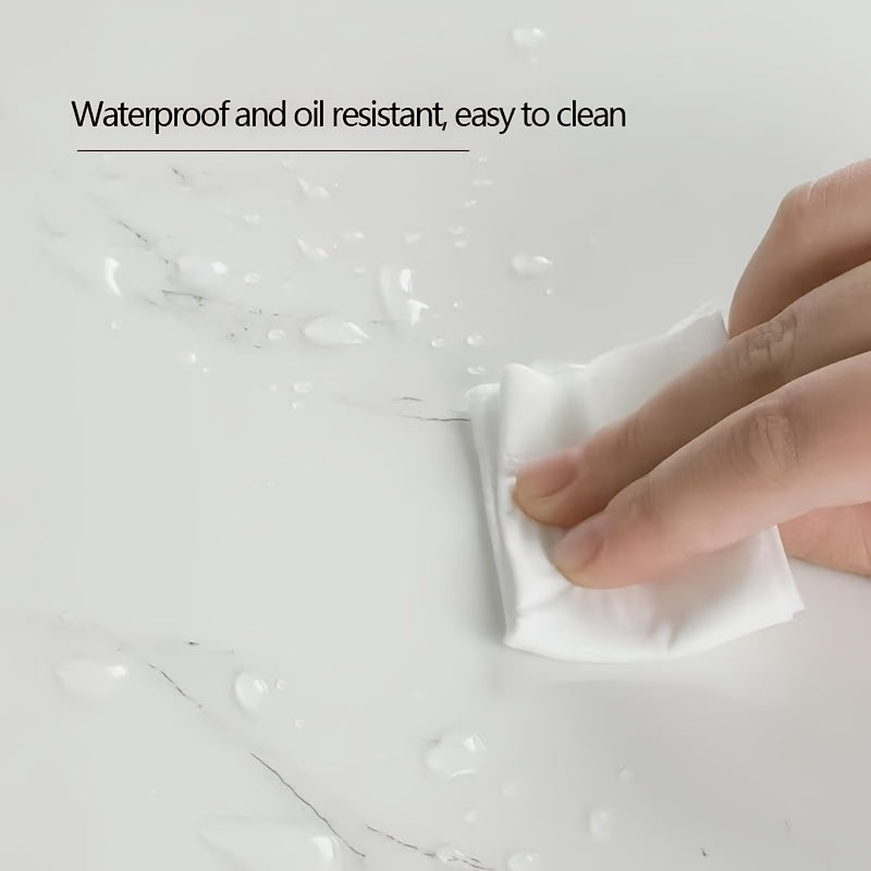 Hand cleaning self-adhesive decorative tiles that are waterproof and oil resistant