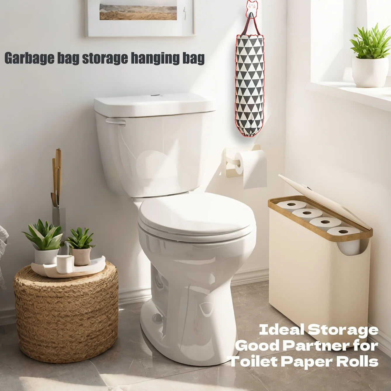 Nutshell toilet paper organizer with lid featuring a sleek design for efficient bathroom storage