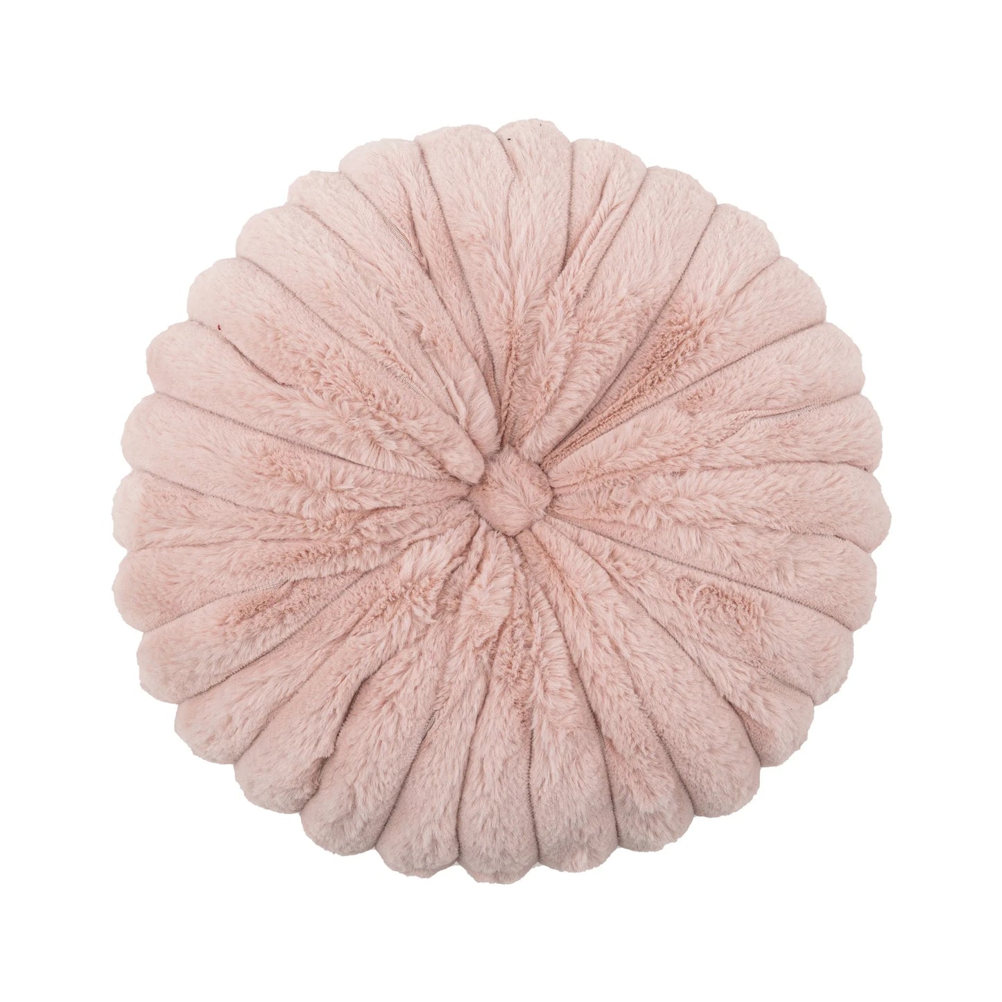 Nutshell soft plush round pumpkin pillow cushion in light pink for decorative comfort