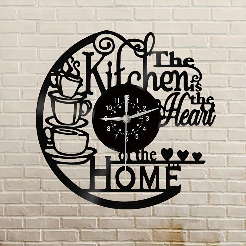 Nutshell vintage kitchen wall clock with coffee cup design for a charming home decor accent
