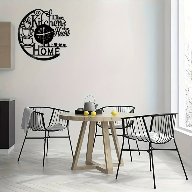 Nutshell vintage kitchen wall clock with decorative coffee cup design for home kitchens