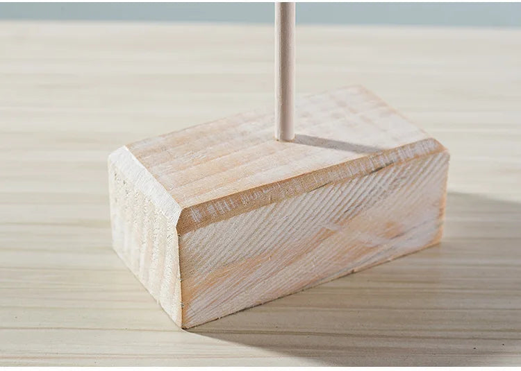 Nutshell wooden base for ocean theme ornament with natural wood grain finish wooden ocean theme decorations