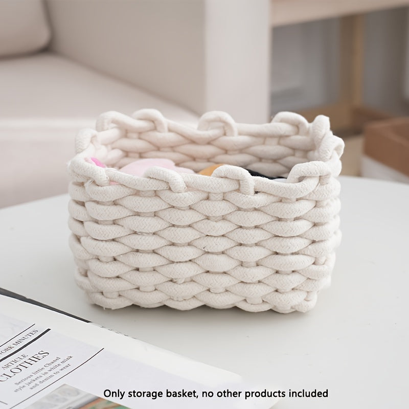 Nutshell woven rope basket storage for organizing home items in a stylish design