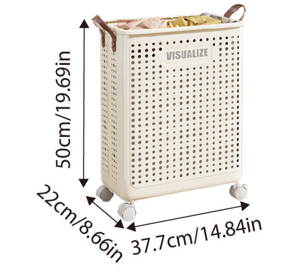 Large Foldable Laundry Hamper - With Wheels
