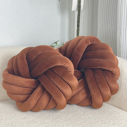 Nutshell Two Piece Set Round Velvet Knot Cushion