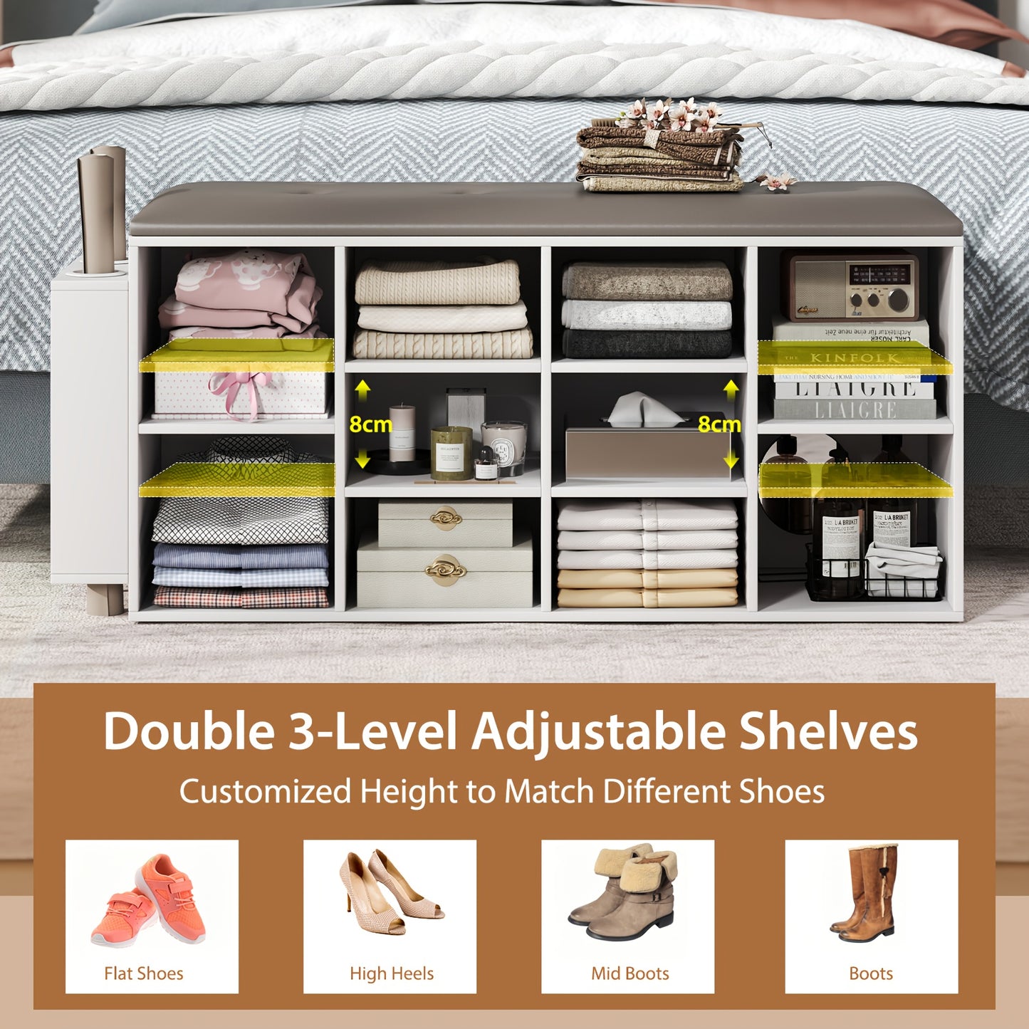 Nutshell Entryway Shoe Rack with Umbrella Holder