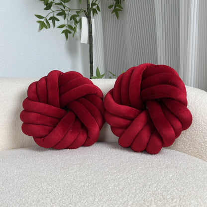 Nutshell Two Piece Set Round Velvet Knot Cushion