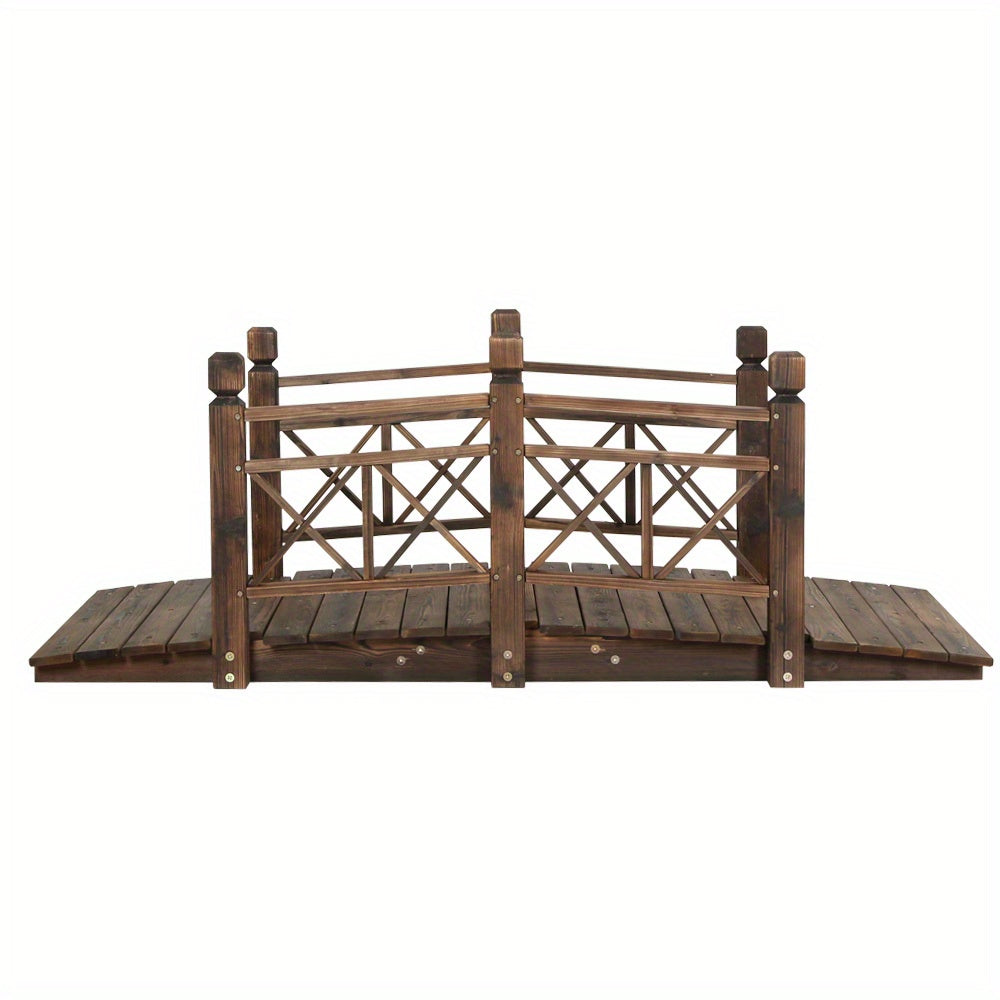 150cm Rustic Wooden Bridge Decor Garden Ornament with a stylish design for enhancing outdoor spaces