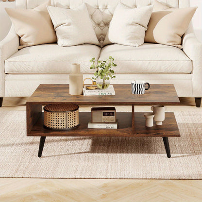 2 Tier square coffee table by Nutshell with stylish design and storage space for modern living rooms