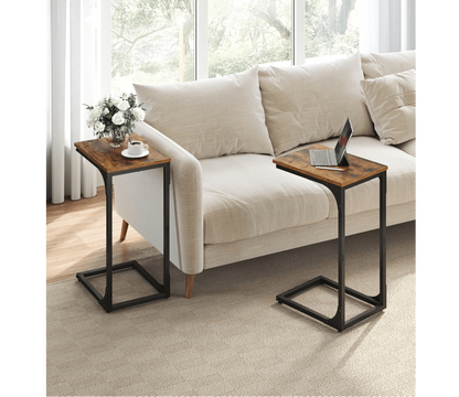 C-Shaped Sofa Side Table Set for Living Room