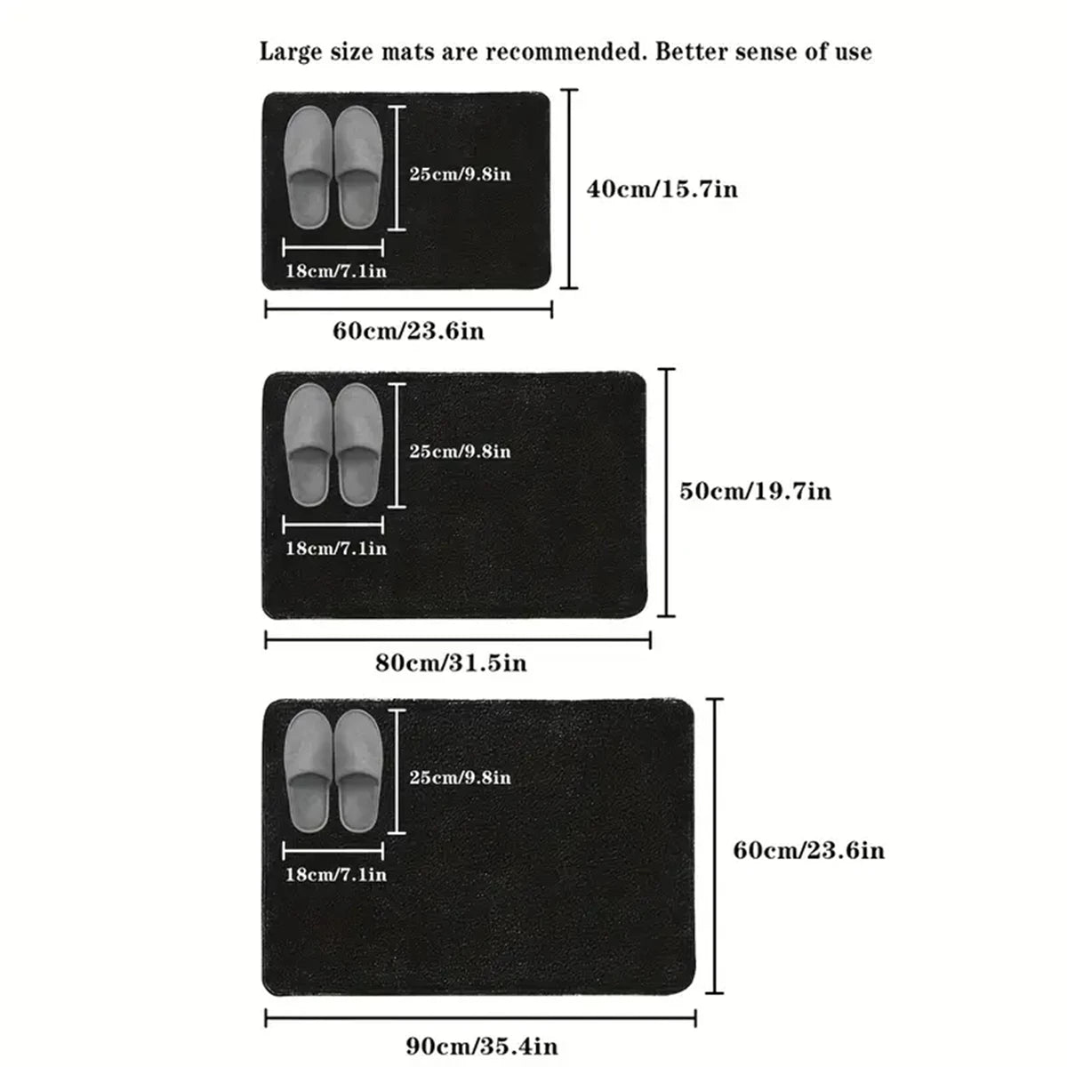 Nutshell 3D non slip bathroom mat in various sizes for safety and comfort in your bathroom