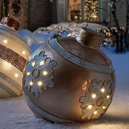 60cm Christmas Inflatable Decora Ball with Lights, perfect for festive outdoor holiday decoration