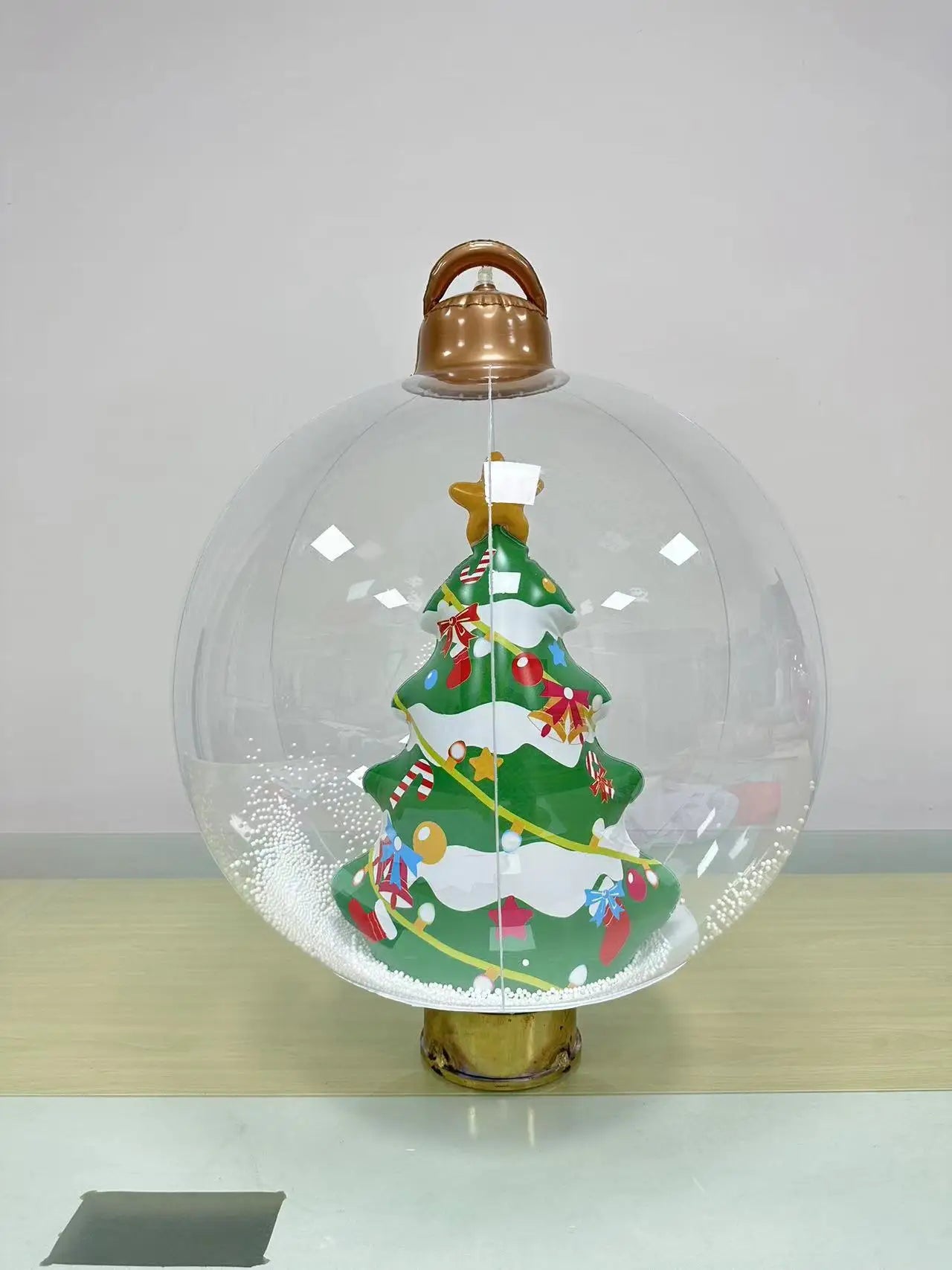60cm Christmas Inflatable Decora Ball featuring a decorative Christmas tree inside a clear globe