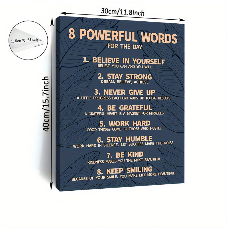 7 rules of life wall art printed on canvas with an inspirational design and motivational quotes