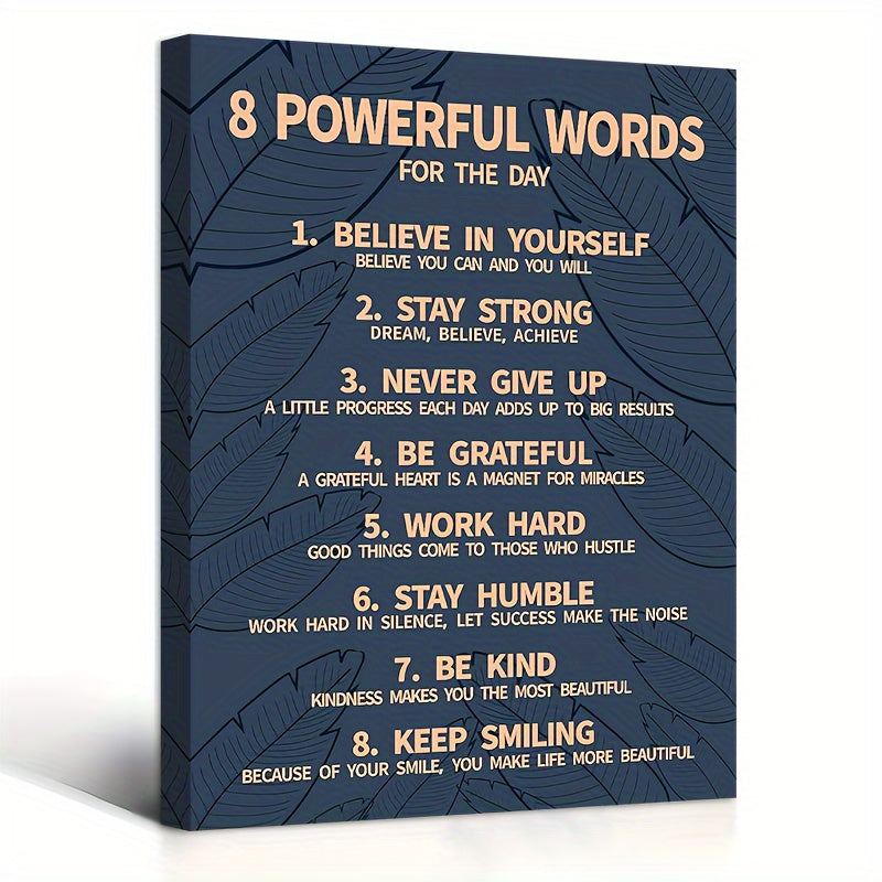 7 rules of life wall art featuring inspirational words for daily motivation and self-improvement