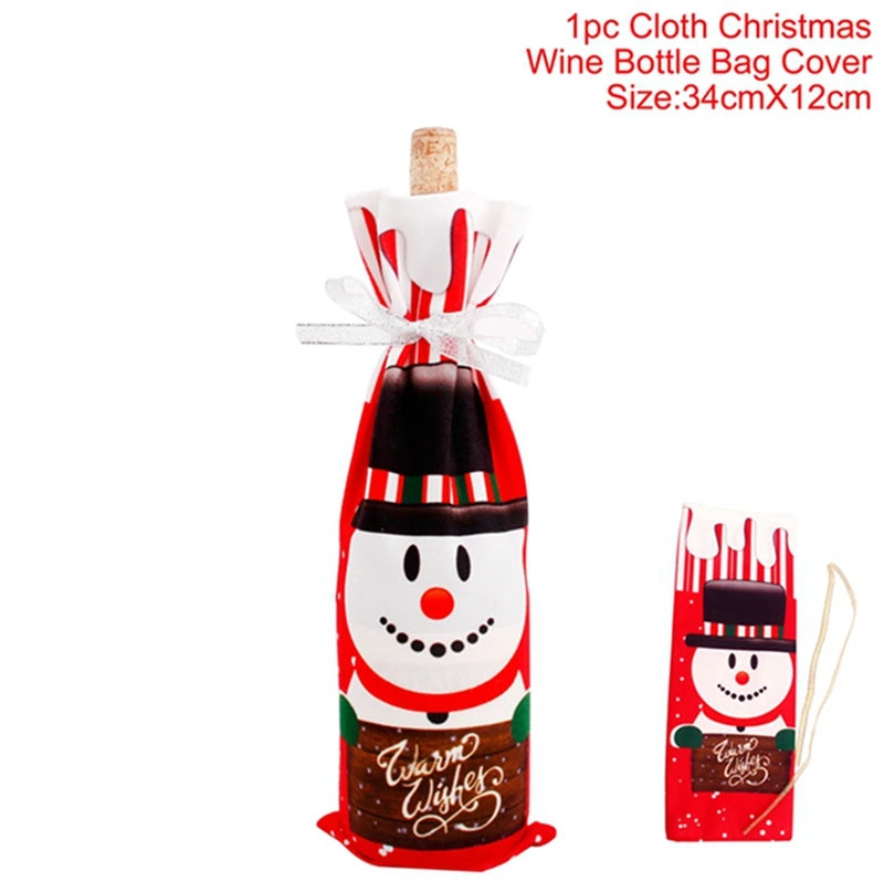 Christmas Wine Bottle Covers - Festive Holiday Decor