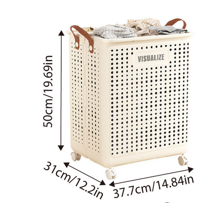 Large Foldable Laundry Hamper - With Wheels