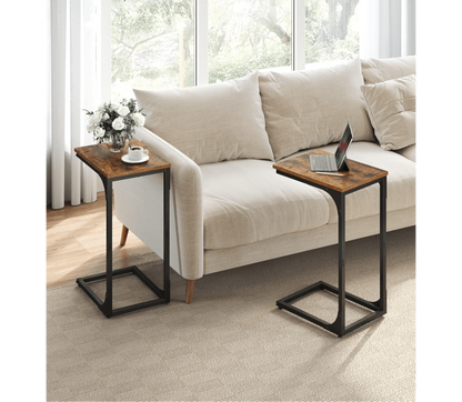 C-Shaped Sofa Side Table Set for Living Room