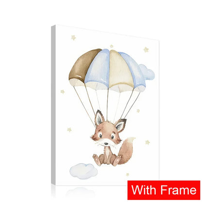 Nutshell Nursery Wall Art for Boys - Cute Animal Prints