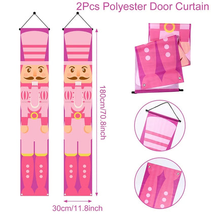 Christmas Hanging Door Banner with Gingerbread Design