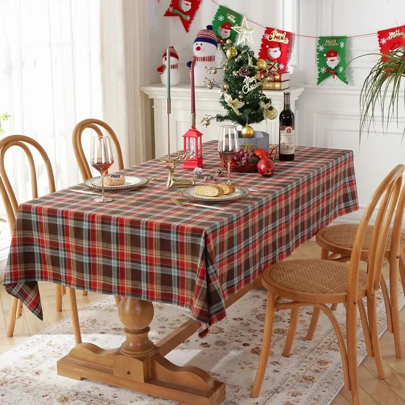 Christmas Plaid Tablecloth for Festive Decor