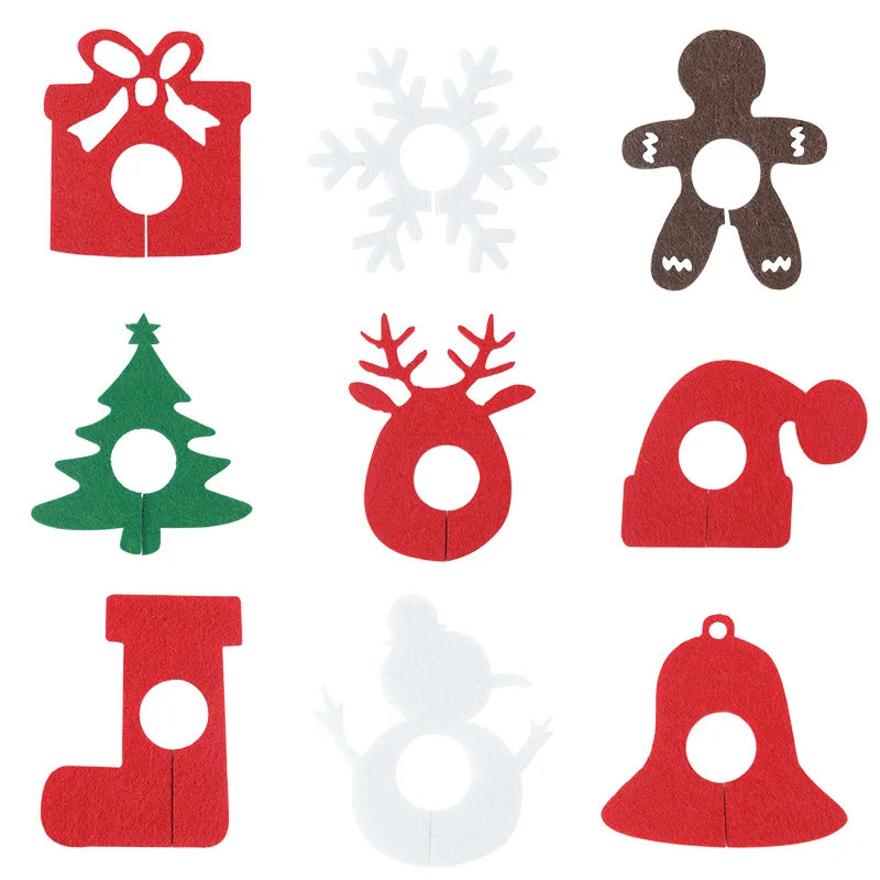 20pcs Christmas Wine Glass Charms Set - Festive Holiday Decor