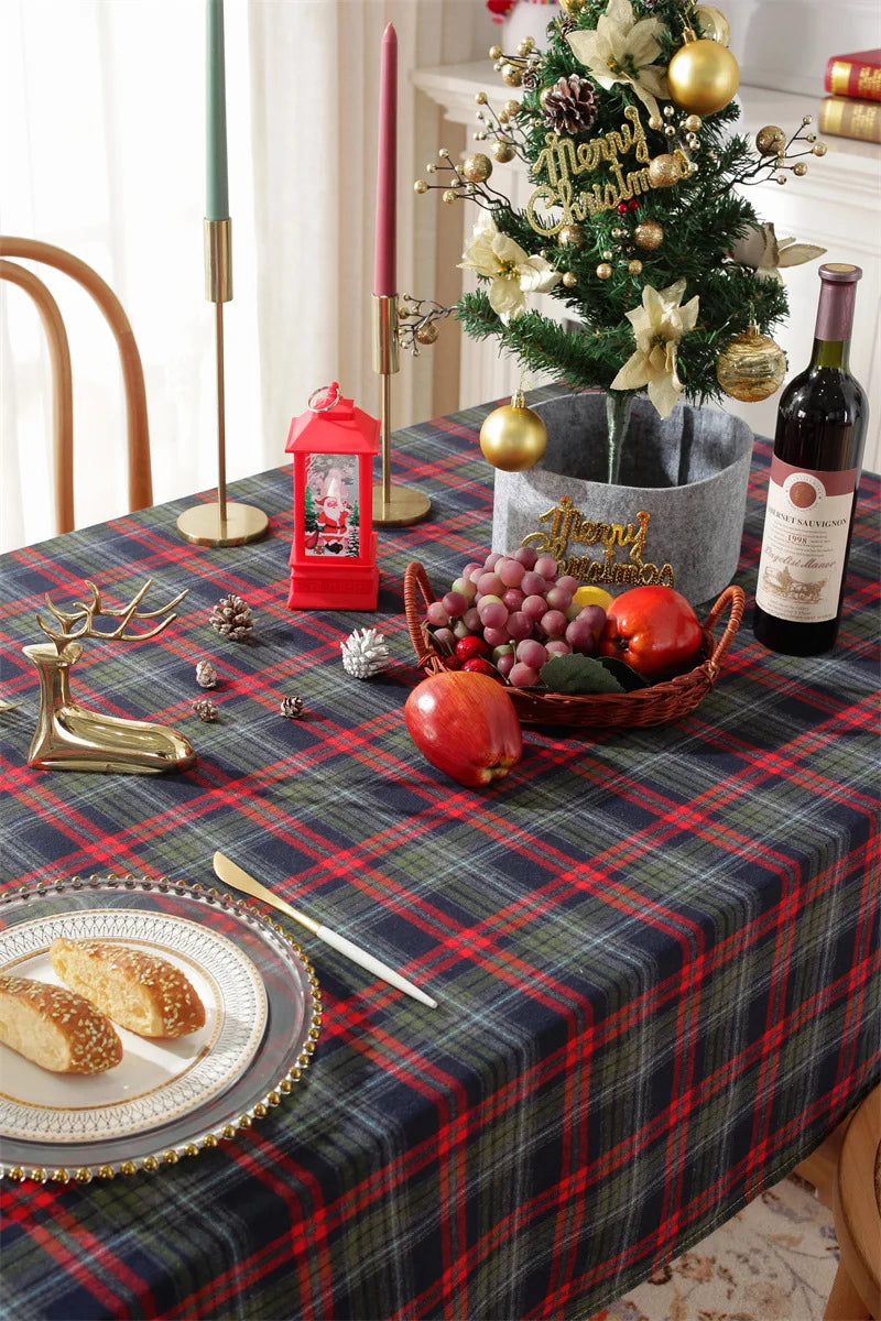 Christmas Plaid Tablecloth for Festive Decor