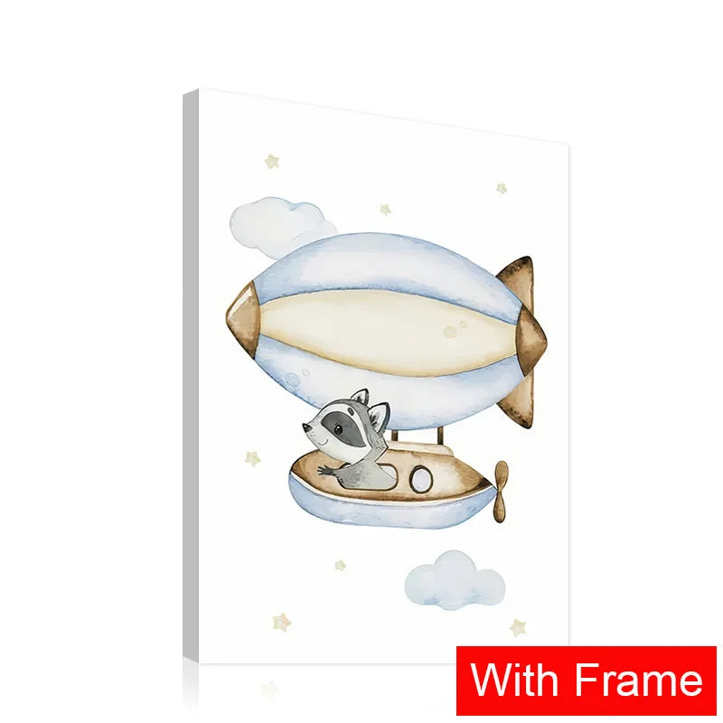 Nutshell Nursery Wall Art for Boys - Cute Animal Prints