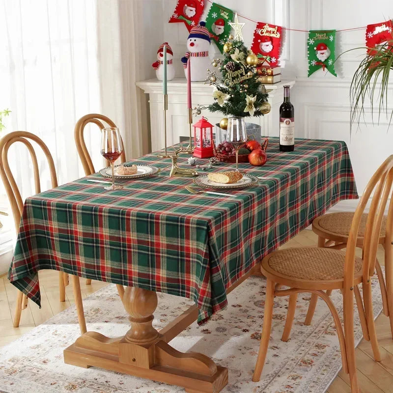 Christmas Plaid Tablecloth for Festive Decor