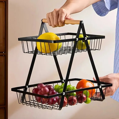 Metal Fruit Basket Organiser - Stylish Storage