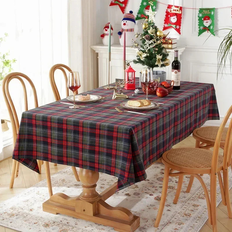 Christmas Plaid Tablecloth for Festive Decor