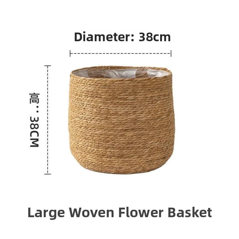 Woven Pot Plant Basket - Stylish Home Decor